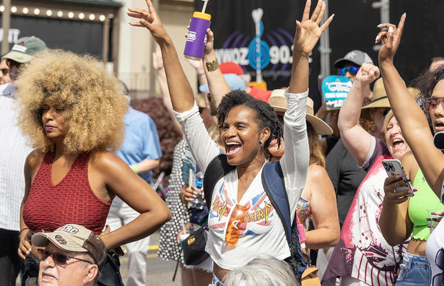 French Quarter Festival Fans Enjoying Live Music