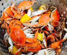 Freshly Boiled Louisiana Blue Crabs