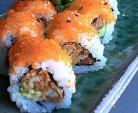 Ragin Cajun Roll at Tsunami Sushi Baton Rouge