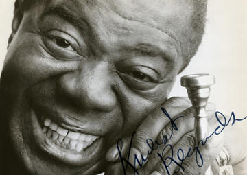 Signed photo of Louis Armstrong