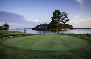 Putting green at Cypress Bend Golf Course.